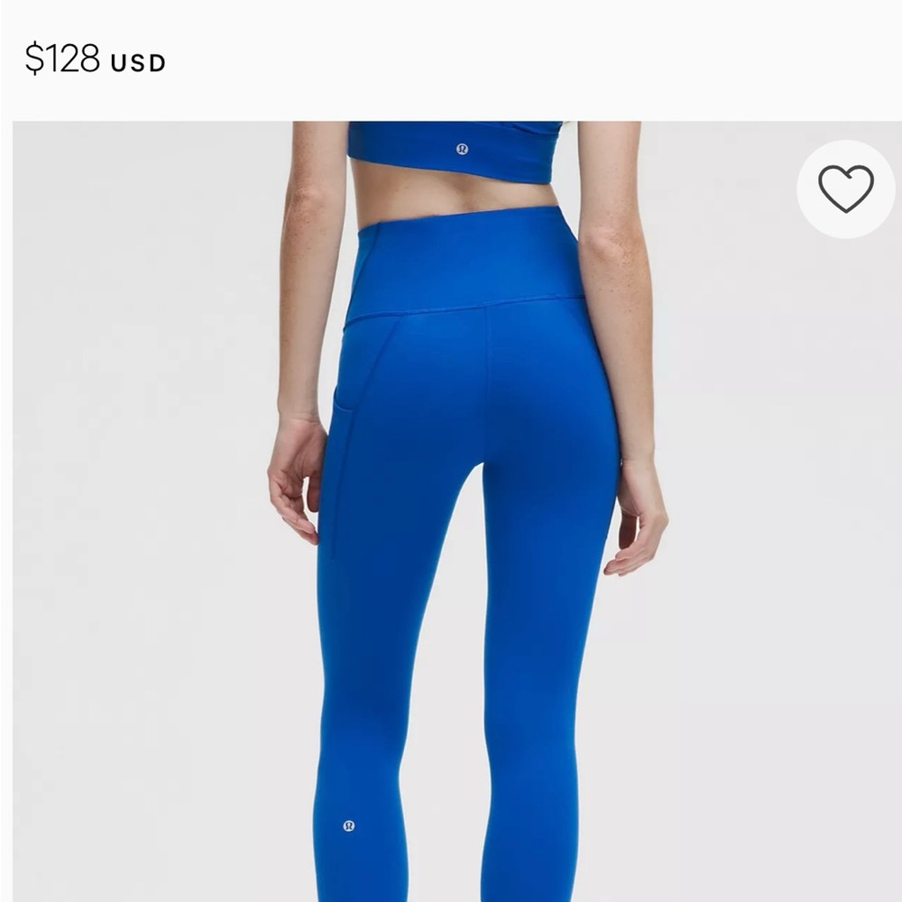Lululemon Wunder Train High-Rise Tight with Pockets 25" in Blue
